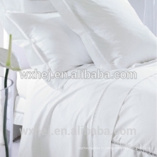 drap de lit en coton poly lourd uni blanc 170gsm